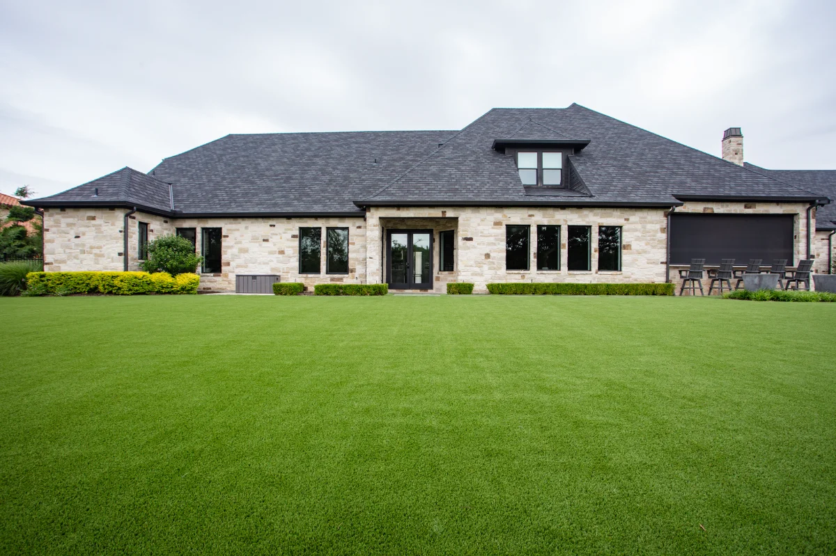 A whole front lawn and house frontage of the kind we measure on a free assessment